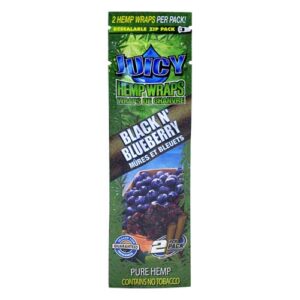 Black N Blueberry Hemp Wraps 105 mm (2/PCK) par Juicy Jay's – Image 1