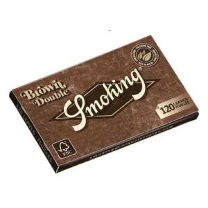 Brown Unbleached Double Rolling Papers, Single Wide by Smoking