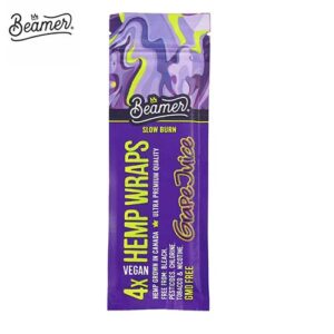 Grape Juice 110 mm Slow Burn Hemp Wraps (4/PCK) by Beamer - Image 1