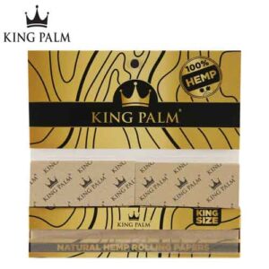 Hemp Rolling Papers and Tips, King Size by King Palm - Image 1