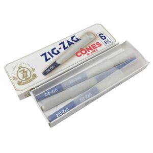 Slow Burning Pre-Rolled Cones 1 1/4 Papers (6/PCK) par Zig-Zag – Image 1